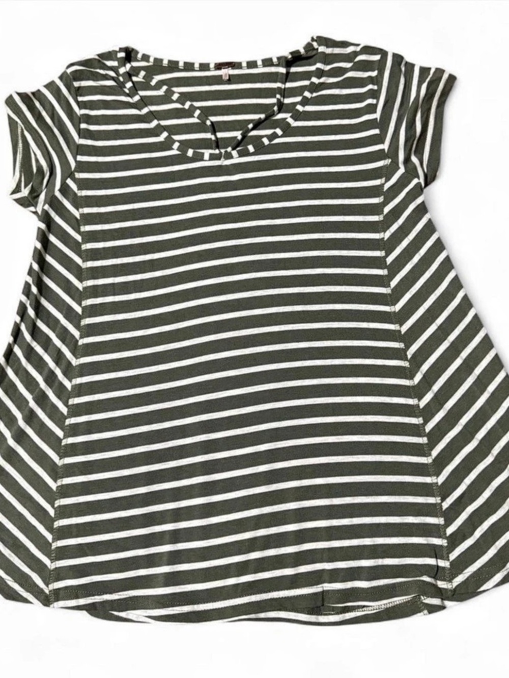 Marshalls Tee Green & White Striped